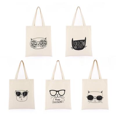 China Reclycled Cheap Customized Logo Canvas Tote Shopping Bag Cotton Canvas Bags for sale