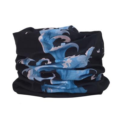 China Sun Multifunctional Headwear Cuff Neck Tubular Bandana Bule Color Custom Logo Tube Sports Skull Multifunctional Headwear Bandana for sale