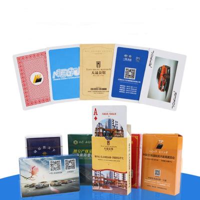 China Advertising High Quality Custom Poker Paper Game Cards PVC Custom LOGO Playing Cards Poker for sale