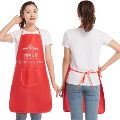 China Durable Custom Restaurant Kitchen Women Cooking Chef Bartender Cotton Linen Apron Print Kitchen for sale