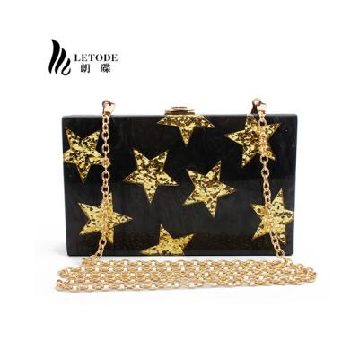 China LETODE Acrylic Women Bags Clutch Evening Clutch Purse Acrylic Shoulder Cross - Body Purse Pocket Box Wholesale for sale