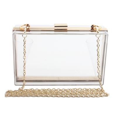 China Fashion Luxury Women Bags Evening Clutch Bag Prom Banquet Party Shoulder Cross - Body Bags Wedding Geometric Cage Handbag Transparent Bag for sale