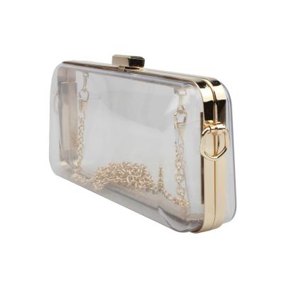 China High Quality Solid Acrylic Clear Feminina Bolsa Box Clutch Evening Clutch Bag Shoulder Bag Purse Designer Luxury Clear Handbags for sale