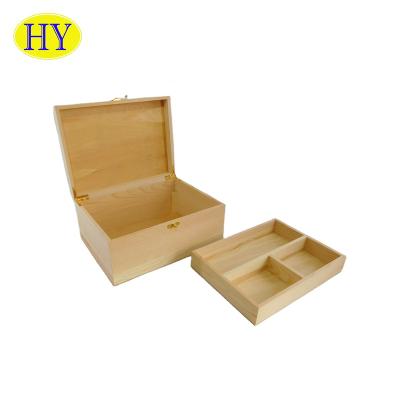 China Handmade Wooden Box WithTtray And Lock Handmade Stash Box For Weed for sale