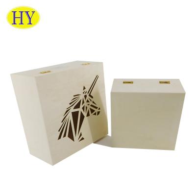 China China Modern Wooden Gift Box And Wooden Packaging Box With Carved Wooden Box Lid for sale