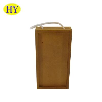 China Recyclable Wholesale Wooden Gift Packing Box With Slipping Lid Unfinished Custom Wooden Box for sale