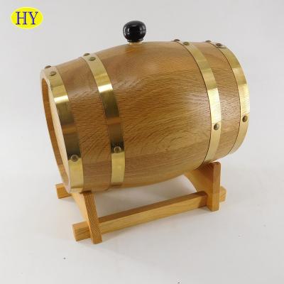 China NEW Oak Barrel Whiskey Bar Rum Beer Barrel Recyclable Standard Barrel Decoration Wooden Wine Barrel for sale