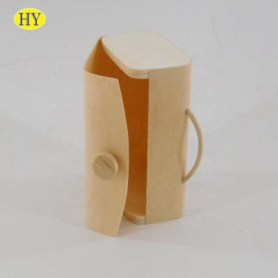 China Handmade Custom Natural Unfinished Wooden Veneer Box For Packaging Wholesale for sale