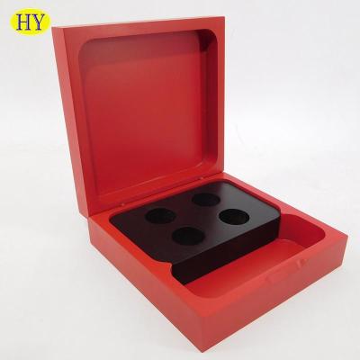 China Handmade Painted Wooden MDF Coffee Capsule Box With Insert Tray for sale