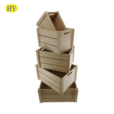 China China custom wholesale wooden crate wood box fruit wooden crate for sale for sale