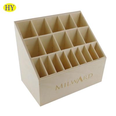 China Undinished Wholesale Eco-Friendly Natural Custom Wooden Desk Organizer for sale