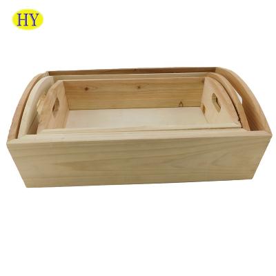 China Sustainable Hot Wholesale Cheap Custom Burning Simple Wooden Tray For Food Serving for sale