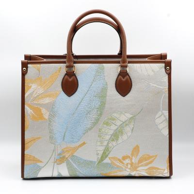 China Silk Fabric Waterproof Tote Bags For Ladies Unique Luxury Leather Waterproof Cross - Body Shoulder Handbag Customized Wholesale Women Bags for sale