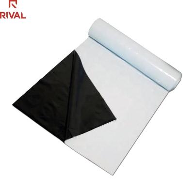 China 200 Micron 6mil Moisture Proof Custom Large Size Black And White Plastic Silage UV Sheet for sale