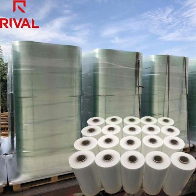 China 17 micron LDPE poly film stretch pe stretch 15mic wrap machine pallet wrap stretch for sale