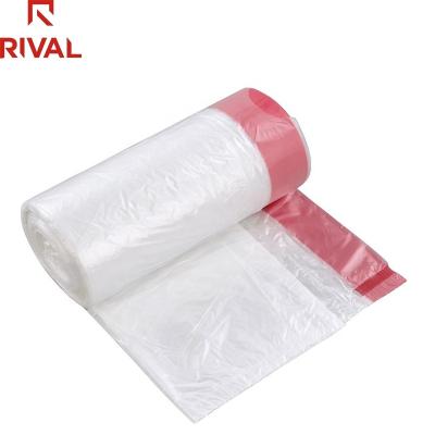 China BIODEGRADABLE 120 Liter Heavy Duty Biodegradable White Garbage Bag With Drawstring for sale