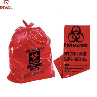 China 2021 Hospital Grade BIODEGRADABLE Hazard Waste Bag Medical Use Waster Bio Bag With Drawstring for sale