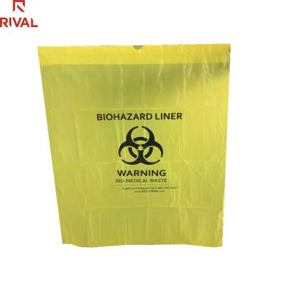 China BIODEGRADABLE LDPE Hospital Use Drawstring Hazard Colorful Biodegradable Bag For Bin Liner for sale