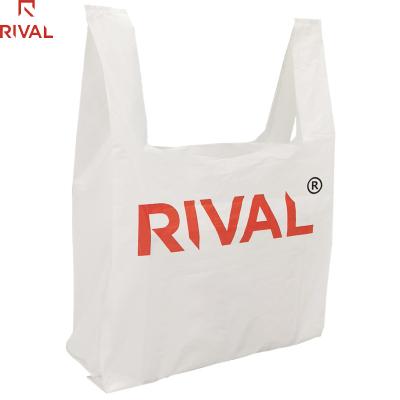 China Factory Wholesale Custom Biodegradable Packaging Bags Biodegradable T-shirt Plastic Bag for sale