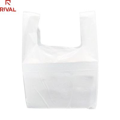 China 100% BIODEGRADABLE Compostable Custom Plastic Bag Logo PLA Cornstarch T-Shirt Bag for sale