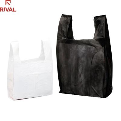 China Compostable 100% Biodegradable Recyclable T-shirt Shopping Bags Thank You T-shirt Bag Wholesale Manufacturer for sale