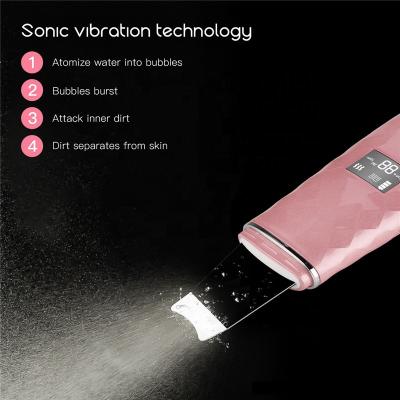 China New Mini Home Use Beauty Device Skin DEEP CLEANING Facial Ultrasonic Scrubber for sale