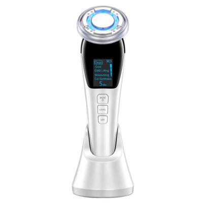 China Dropshipping EMS Massager LED Photon Light Therapy Skin Care Tool Device Hot Cool Facial Face Shrinking Pore Shrink Sonic Massage for sale