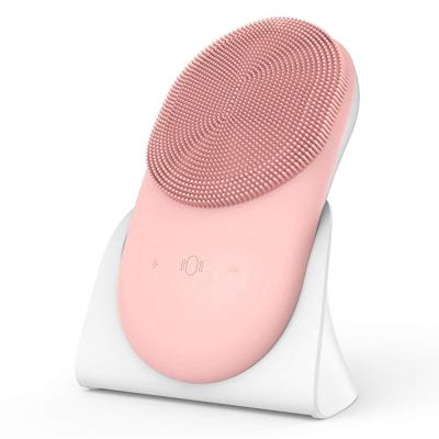 China Sonic Face Brush Pore Acne Cleansing Blackhead Cleansing Detergent Wireless Rechargeable Face Brush Silicone Acne Treatment for sale