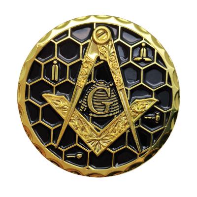 China USA Factory Price Custom Gold Masonic Coins Zinc Alloy Metal Challenge for sale