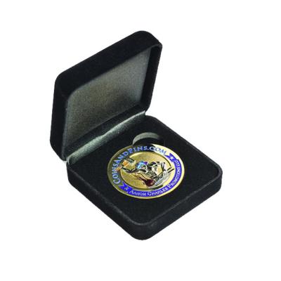 China China Professional USA Manufacturer Custom Zinc Alloy Metal Challenge Coins With Velvet Box for sale