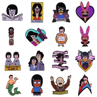 China Wholesale High Quality Custom Europe Mix Comedy Anime Burger Enamel Pins for sale