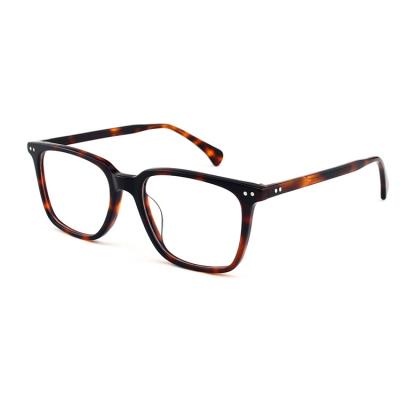 China Custom NEW Fashion Man Acetate Glass Eyewear Optical Frames Handcrafted Square Unique Fashionable Eye Glasses OEM Optical Frames For Women Men for sale