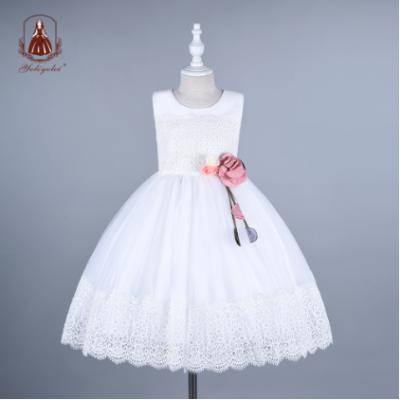 China 2021 Breathable Wedding Silk Printing Girl's Birthday Party Dress Bud Dress For Summer for sale