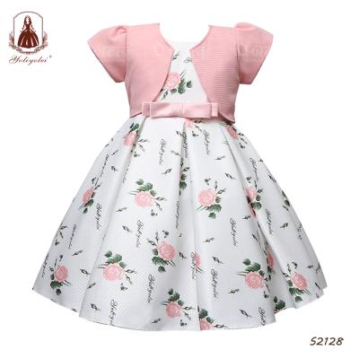 China Wholesale Breathable 2020 Summers New 5-9 Years Old Sweet Formal Short Sleeve Crew Neck Party Baby Dresses for sale