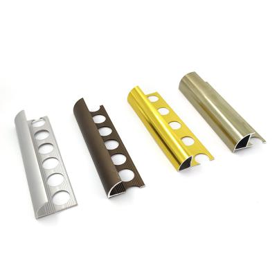 China Modern Professional Decoration Customized Alloy Protection Extrusion Profile Aluminum Metal Trim Ceramic Edge Tile Accessory for sale