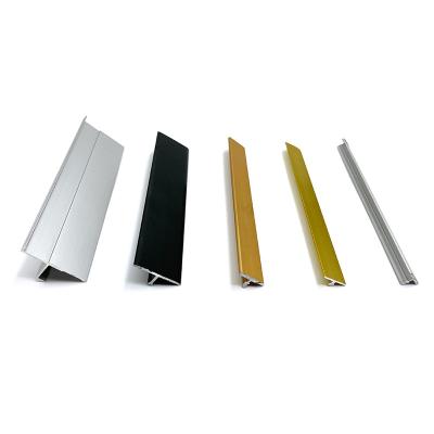 China Gold Modern Exterior Wall Border Mirror Floor Profile Transition Strip Ceramic Edge T Shape Aluminum Tile Trim for sale