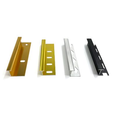 China Modern Standard Building Accessories Edge Tile Trim T Slot Corner Shaped Aluminum Profile for sale