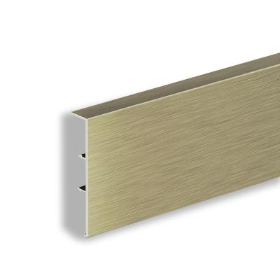 China Modern Waterproof 4 Inch Wall Protection Baseboard Aluminum Skirting Board Panel Covers for sale