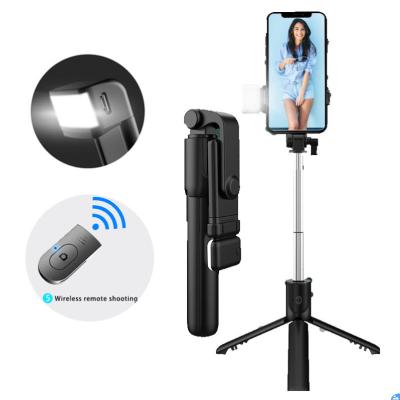 China China Mobile Phone Fill Light Portable Flexible Portable Tripod BT Walking Wireless Remote Control Shutter Monopod Flexible Extendable Selfie Stick for sale