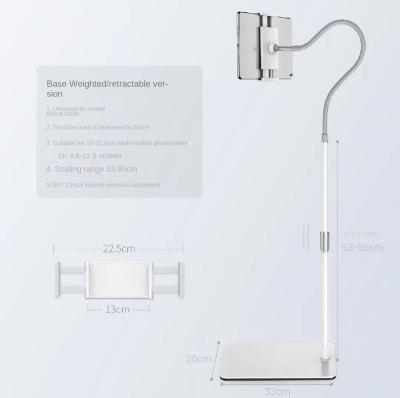 China Adjustable Floor Stand Type Goose Neck Extendable Lazy Tablet Phone Stand For Bed for sale