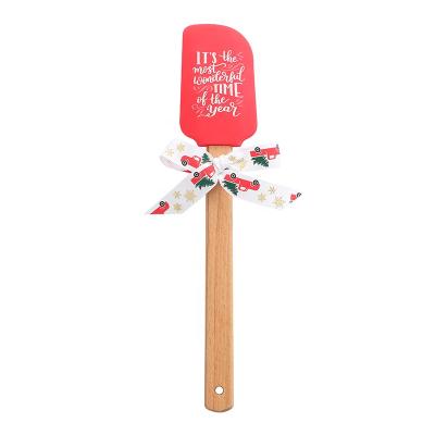 China 2021 New Design Christmas Viable Printing Silicone Spatula Cooking Tool Kit for sale