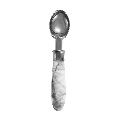 China Viable New Arrival Unique Design Kitchen Instrument Ice Cream Scoop With Non Marble Stick Handle Anti Freeze for sale