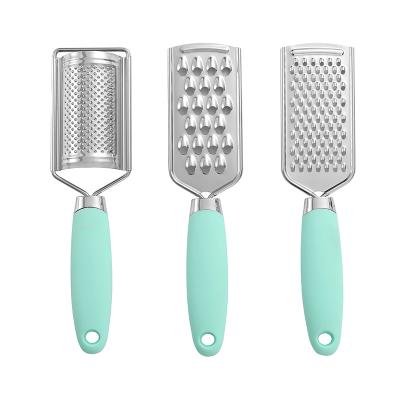 China America Viable Hot Sale In Stock 3pcs Stainless Steel Carrot Lemon Zester Peeler Cheese Grater Flat Peeler With Cleaning Brush for sale