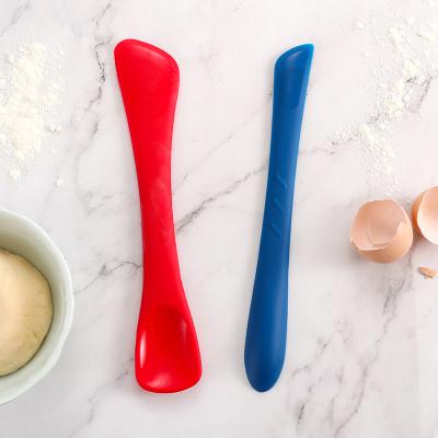 China Viable high quality newcomer in large and small size silicone spatula silicone scraper running double head silicone spoon for sale