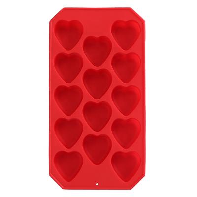 China Viable factory direct silicone chocolate mold Valentine's Day baking mold heart shape silicone ice tray ice cube for sale