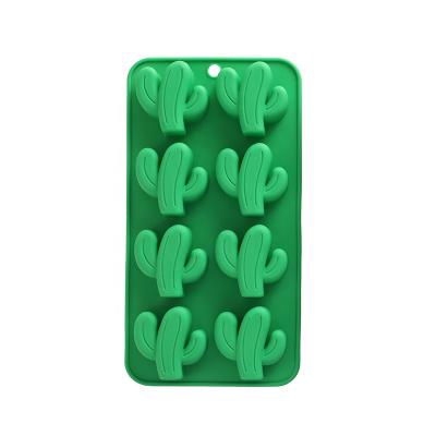 China Viable Food Grade In Running Summer Coconut Tree Cactus Silicone Ice Tray Silicone Ice Tube Silicone Mold Chocolate Mold for sale