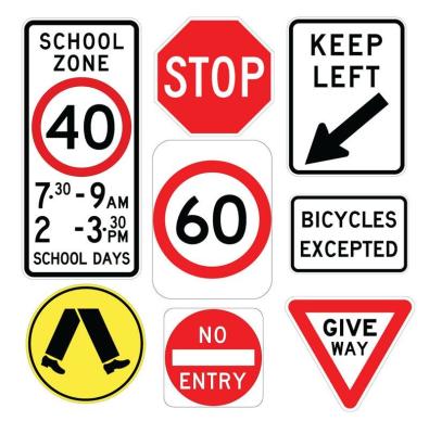 China Custom Aluminum Safety High Visibility High Visibility Road Signs Reflective No Stop Signs Traffic Signage for sale