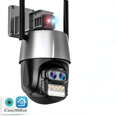 China Human Motion Tracking WiFi Dual Lens 8MP Outdoor Wireless Video Surveillance Automotive Tracking Security Protection 1080P H.265 ICsee 8MP PTZ Camera for sale