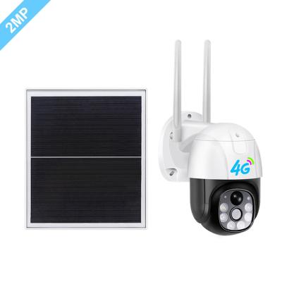 China Human Motion Tracking 4G Solar CCTV Camera V380 With Sim Card Outdoor Colorful Night Vision Security 3MP 4G Solar CCTV Recording Camera for sale