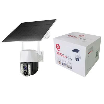 China Human Motion Tracking Waterproof CCTV 4G SIM Card 2MP IP Camera WIFI Solar Panel Battery Security Camera Outdoor PTZ Camera for sale